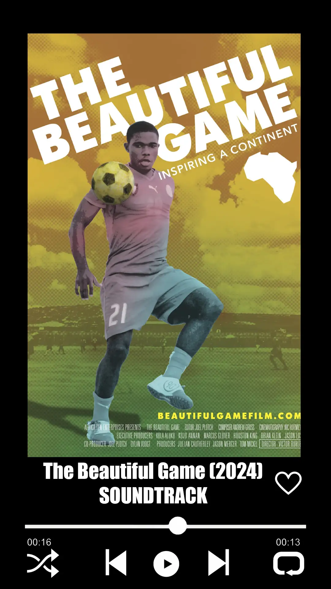 The Beautiful Game Soundtrack (2024)